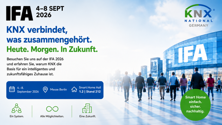 KNX Deutschland auf der IFA 2026: Smart Home, das langfristig mitdenkt
