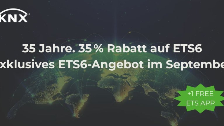 35 Jahre KNX - 35% Rabatt auf ETS6 im September